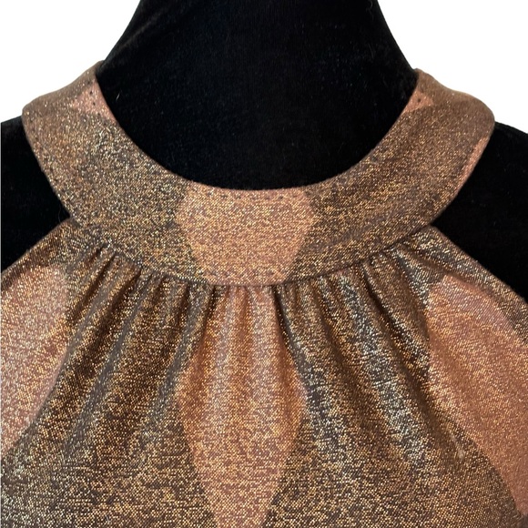Elie Tahari Metallic Bronze Top XS - Picture 2 of 5